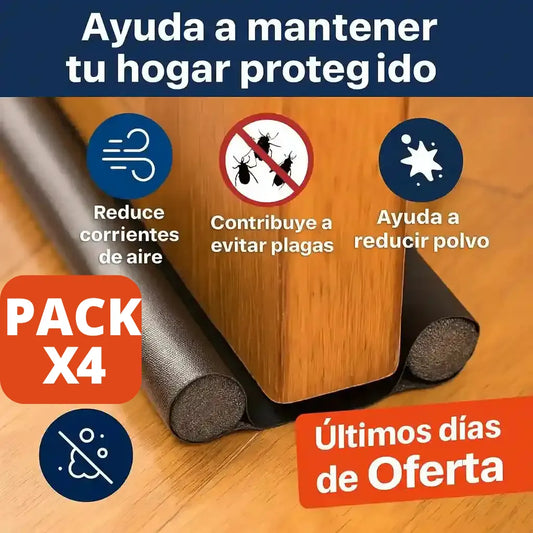 PACK X4 Guardapolvo: protege tu hogar de aire, polvo, ruido, insectos y roedores