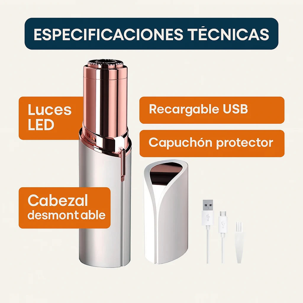 Depiladora Facial USB “SkinLisse” – Piel Lisa sin Irritación en Segundos.