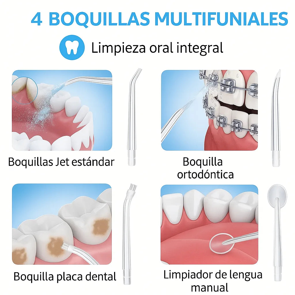 HydroSmile Pro – Irrigador Oral 3-en-1 para una limpieza bucal profesional desde casa.