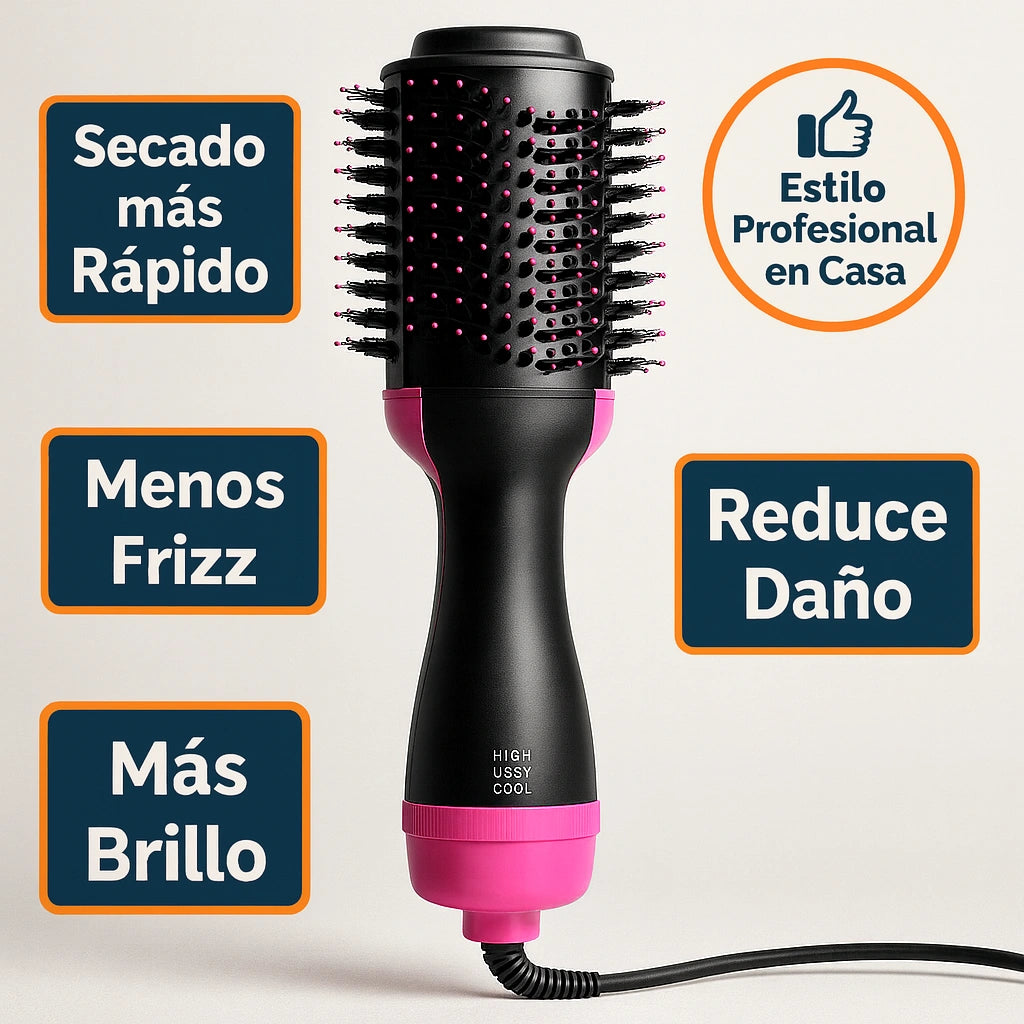 Cepillo Alisador 3 en 1 – tu melena perfecta en un solo paso.