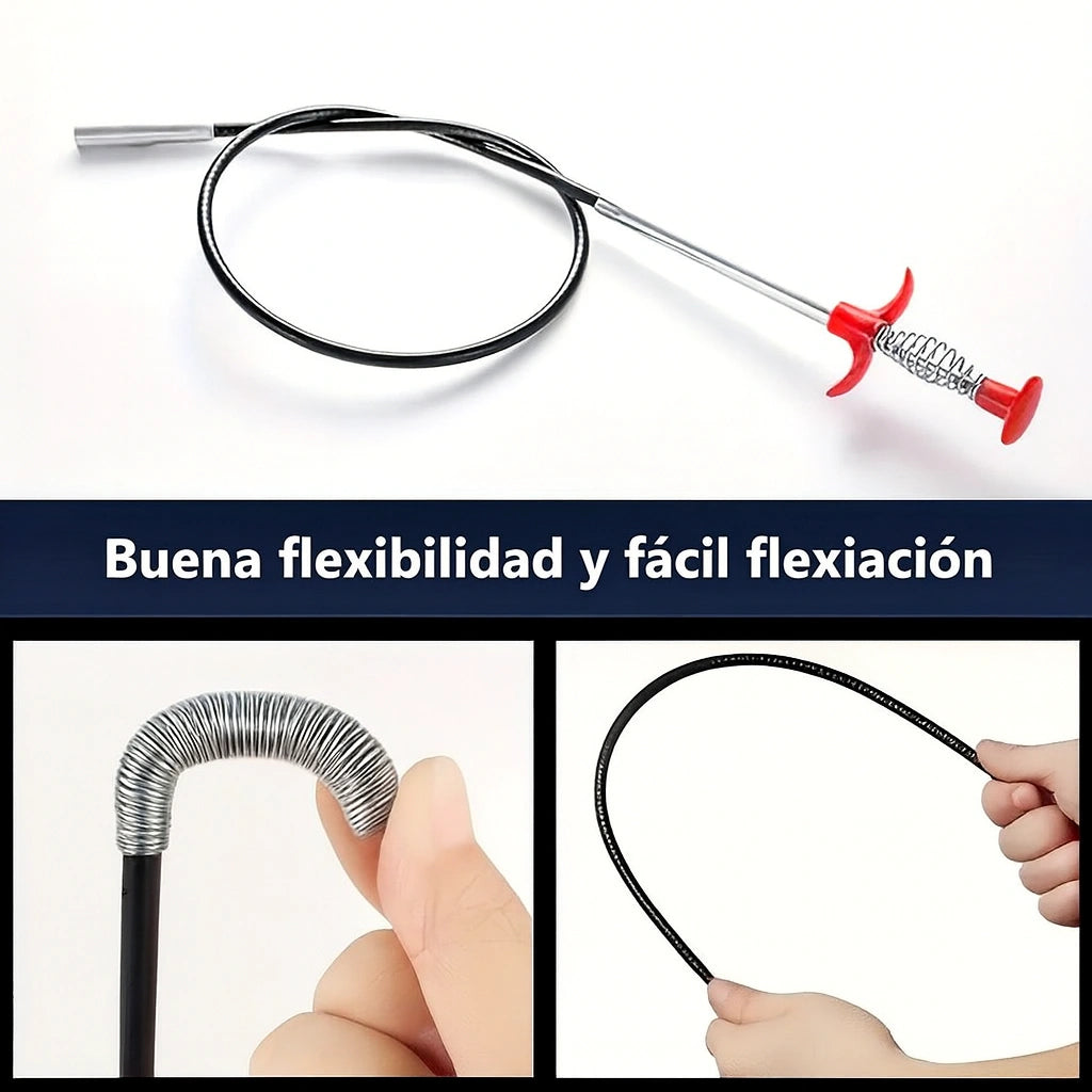 Gancho Desatascador Ecológico – Elimina Tapones sin Químicos.