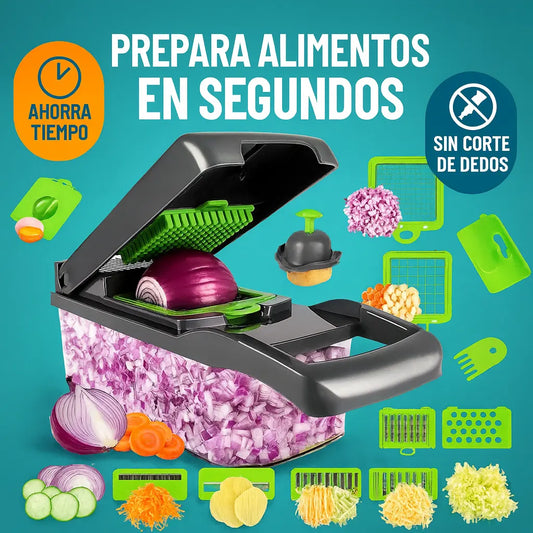 Cortador Multifuncional 16 en 1 para verduras & más. Transforma tu cocina en minutos