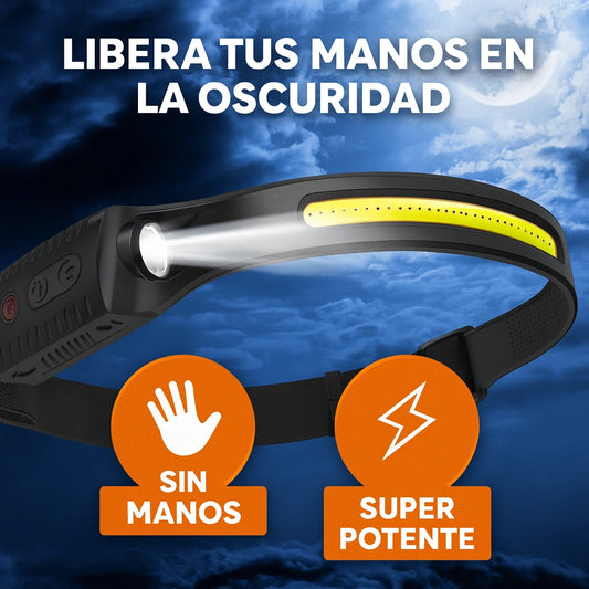 Lámpara Frontal Recargable Impermeable – Ilumina Como Nunca, ¡Listo para Aventura y Trabajo!