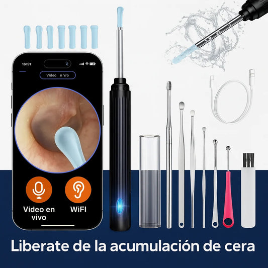 Limpiador de Oídos con Camara HD - Visualiza y limpia tus oídos con precisión