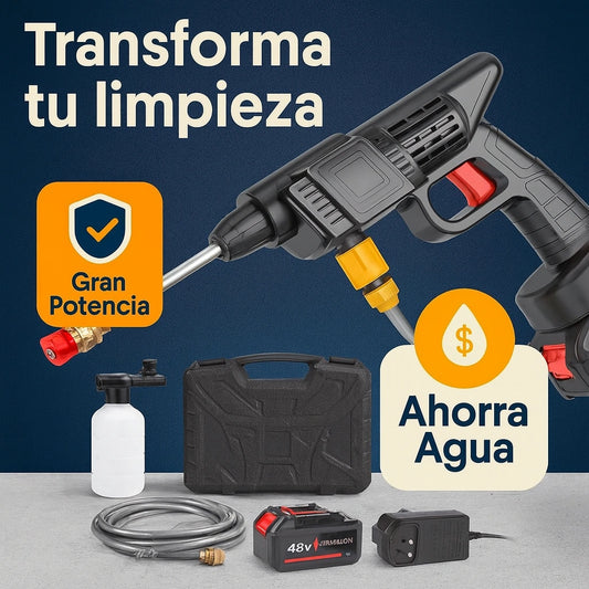 Hidrolavadora Inalámbrica 48 V – Limpieza Potente sin Cables