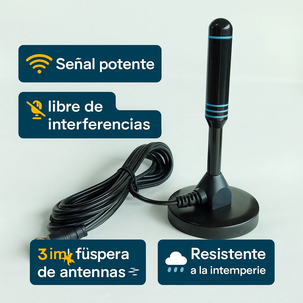 Antena TDT 30 dB – TV digital gratis y señal potente