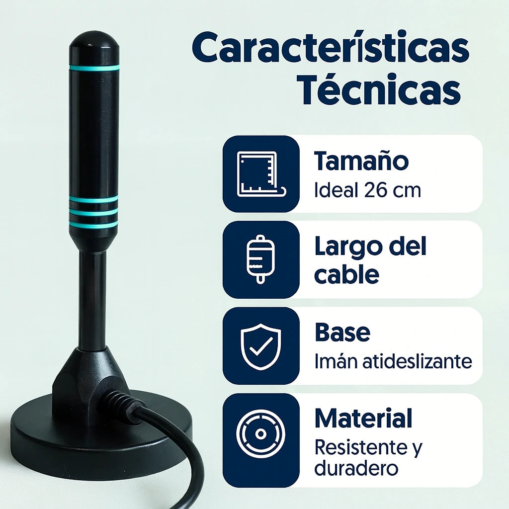 Antena TDT 30 dB – TV digital gratis y señal potente