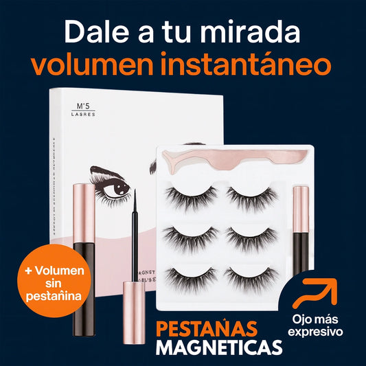 Kit de Pestañas Magnéticas – Volumen Impactante, Sin Pegamento.