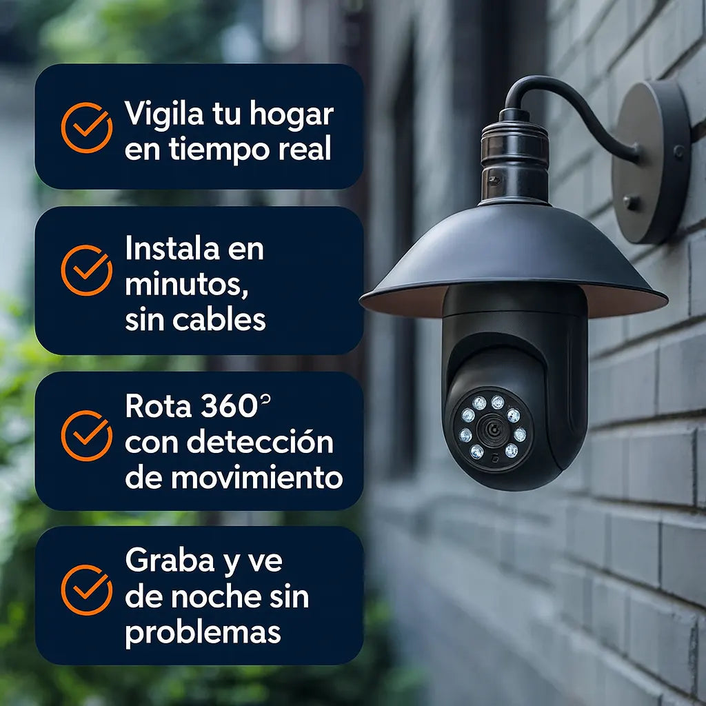 Protege tu hogar con la Cámara Foco 360° WiFi: Seguridad total desde tu celular 📱