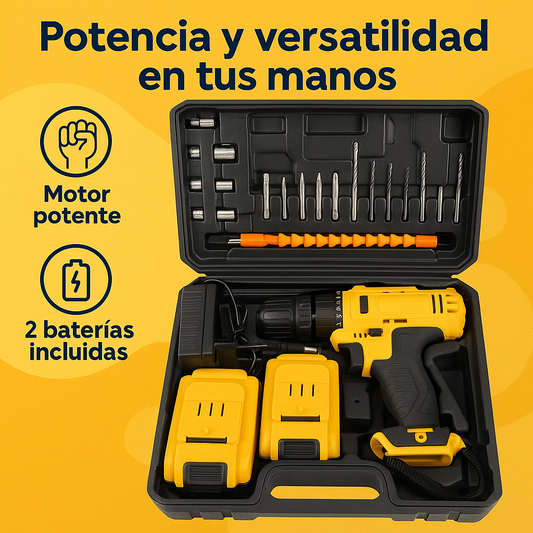Taladro Inalámbrico 48 V con Doble Batería – Potencia profesional sin cables.