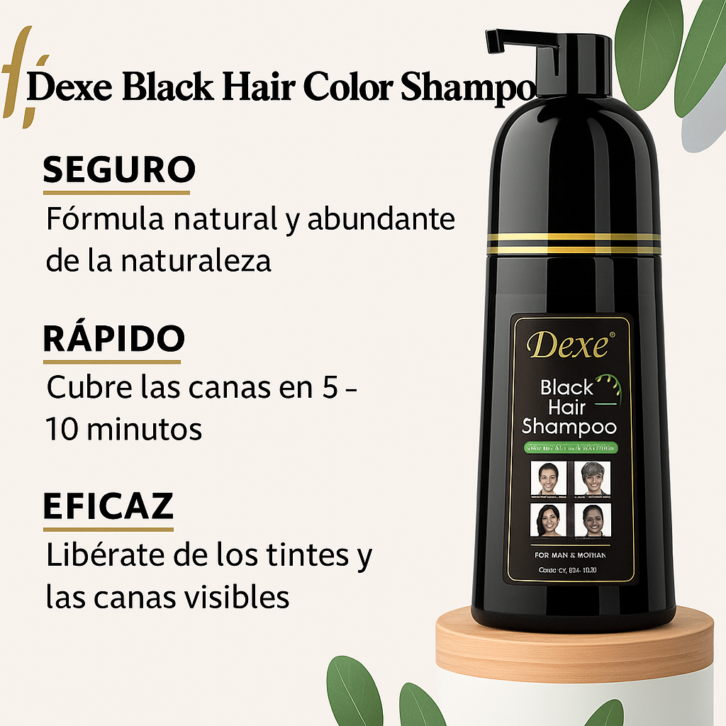 Shampoo Cubre Canas Dexe® – Tinte Natural sin Amoníaco para un Cabello Saludable y Cubierto