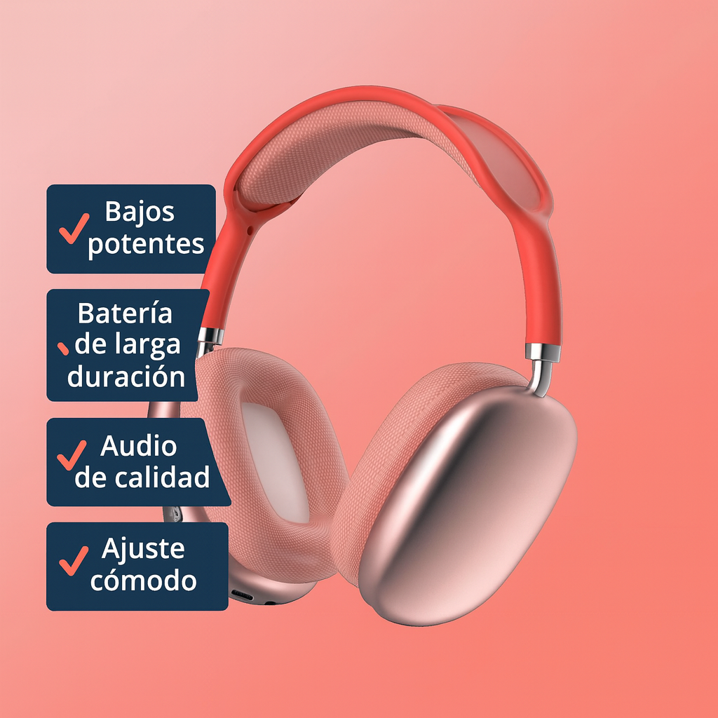 Audífonos Inalambricos P9 - potencia, estilo y música en 360° donde quieras.