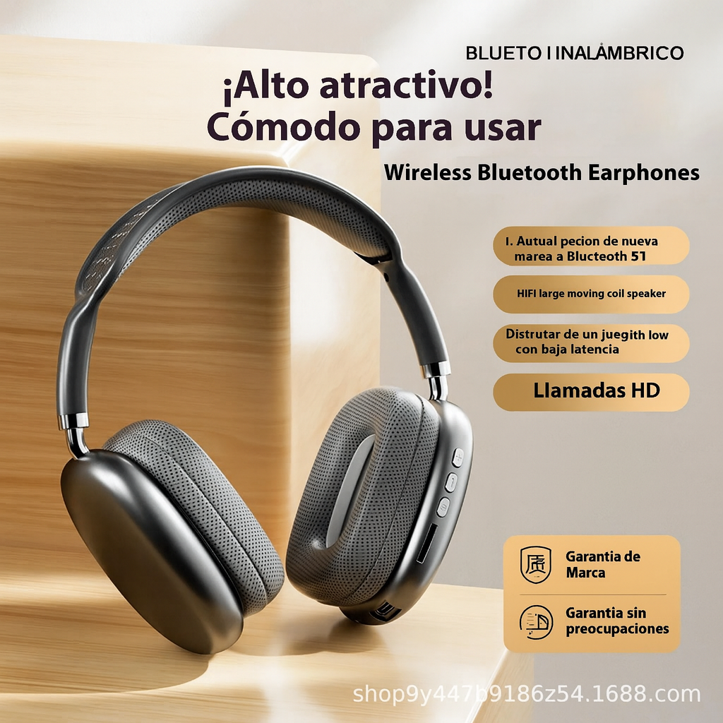 Audífonos Inalambricos P9 - potencia, estilo y música en 360° donde quieras.