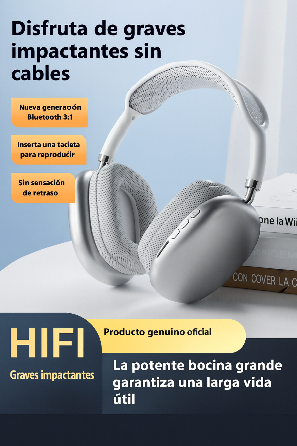Audífonos Inalambricos P9 - potencia, estilo y música en 360° donde quieras.