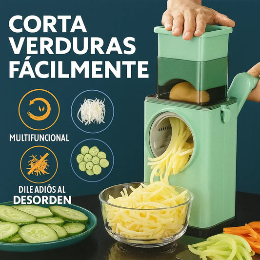 Cortador Multifuncional 3-en-1: cocina rápido y seguro con una sola herramienta.