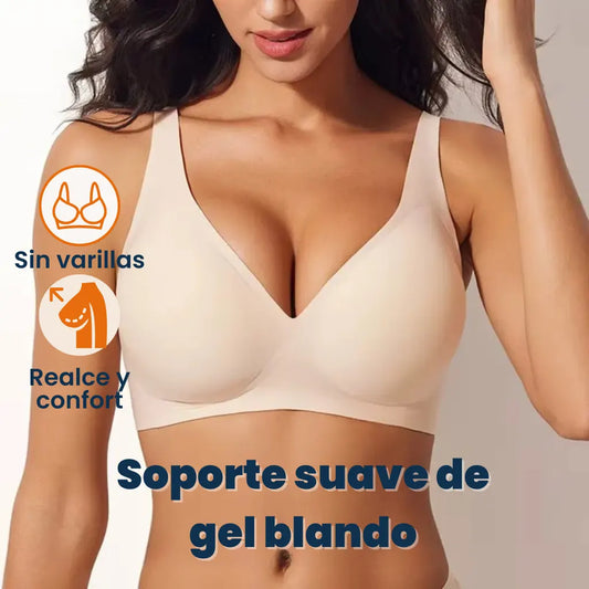 Sujetador Gel Jelly Push-Up Glamour: estilo elegante y confort sin aros.