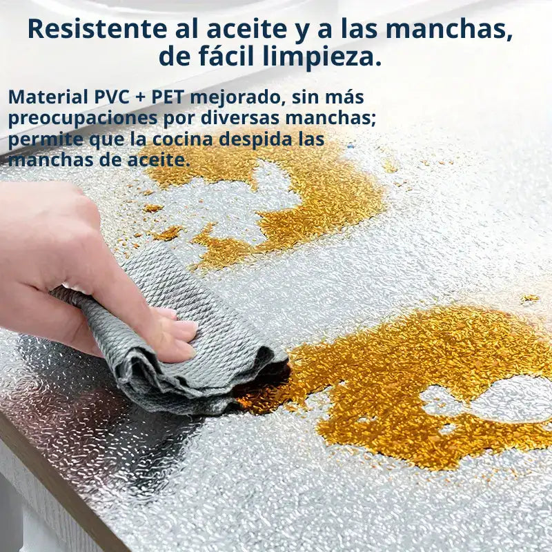 Papel Aluminio Adhesivo Para Múltiples Superficies Mantén tu Cocina Limpia Y Protegida