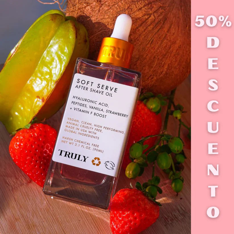 Aceite Natural Truly 🌸 - Cuidado Post-Afeitado con Jojoba y Onagra.