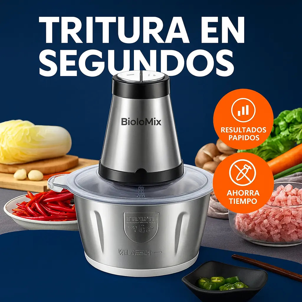 Picadora Eléctrica Multifuncional de 2 Litros: Cocina Rápido y Sin Esfuerzo.