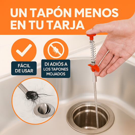 Gancho Desatascador Ecológico – Elimina Tapones sin Químicos.