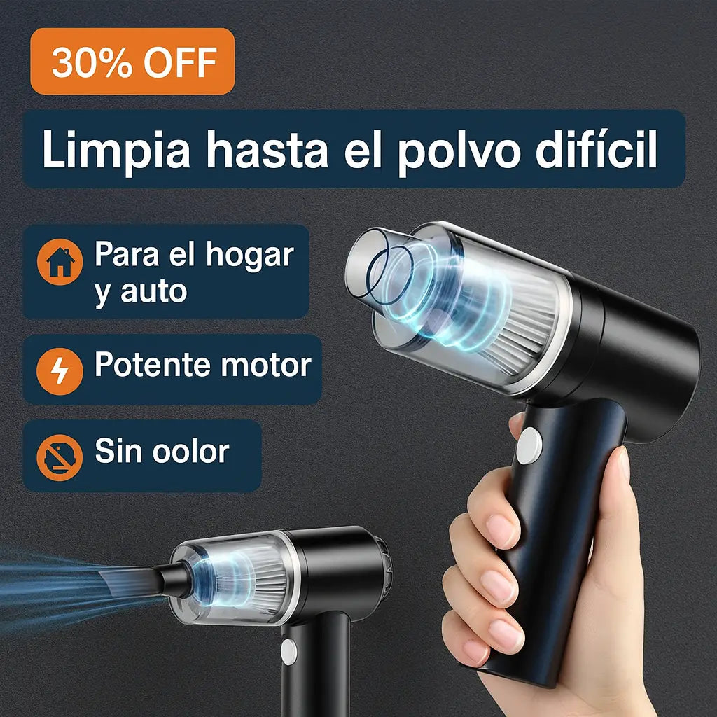 Aspiradora Portátil 3 en 1 – Limpieza rápida en cualquier lugar