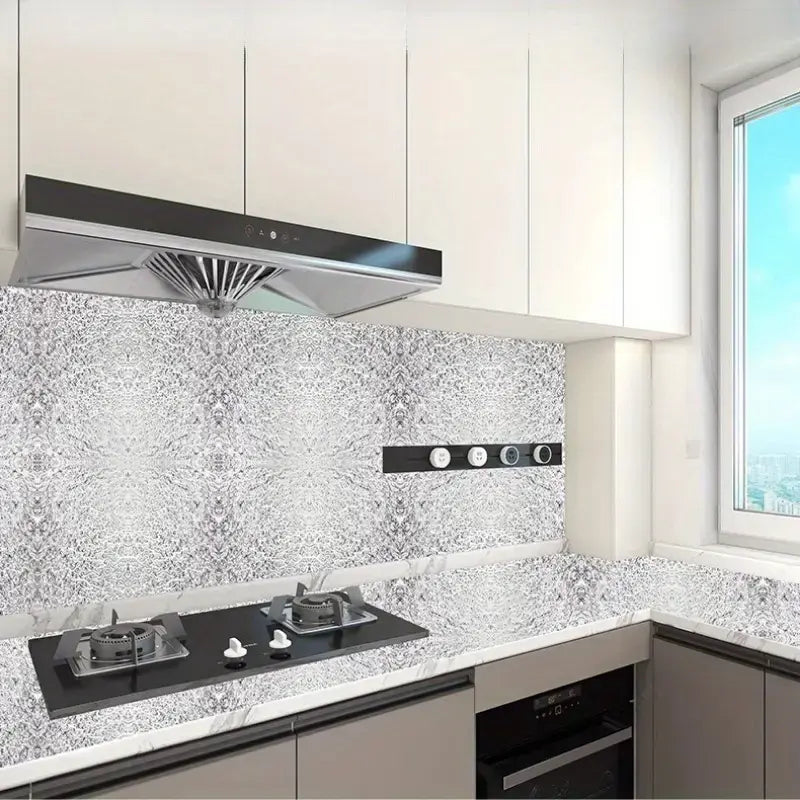 Papel Aluminio Adhesivo Para Múltiples Superficies Mantén tu Cocina Limpia Y Protegida