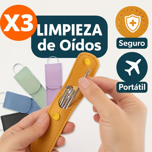 x3 Kits Limpia Oidos - PACK FAMILIAR - Seguro & Suave – Higiene Sin Riesgos.