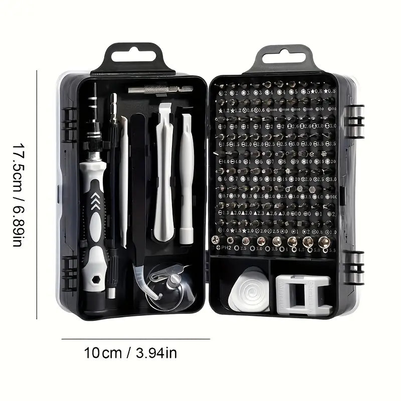 Kit 115 en 1 - Destornilladores Profesionales – Repara con Precisión.