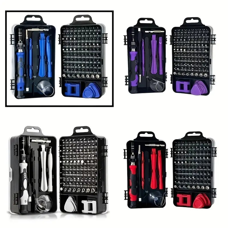 Kit 115 en 1 - Destornilladores Profesionales – Repara con Precisión.
