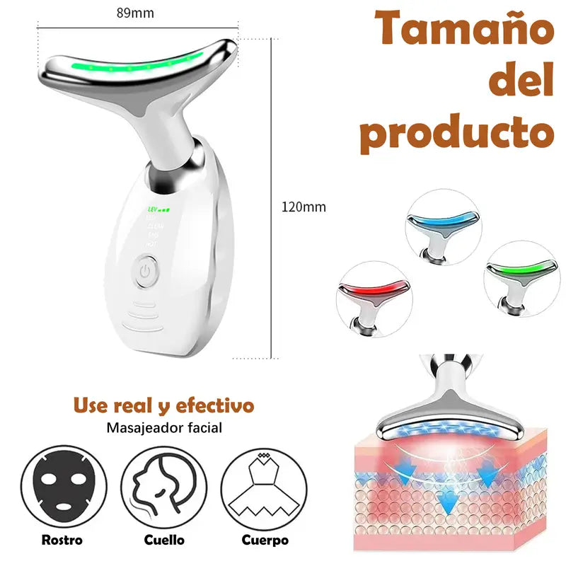 Masajeador Facial Para un aspecto más fresco y radiante en cuello y rostro