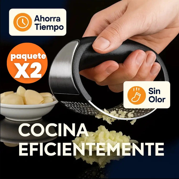 x2 Trituradores de Ajo multifuncional – Cocina más rápido, más limpio y sin manos olorosas.