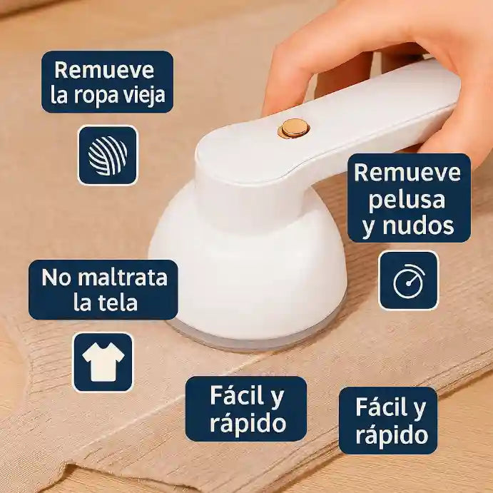Quita pelusas 6 Cuchillas - Ropa como nueva en segundos.