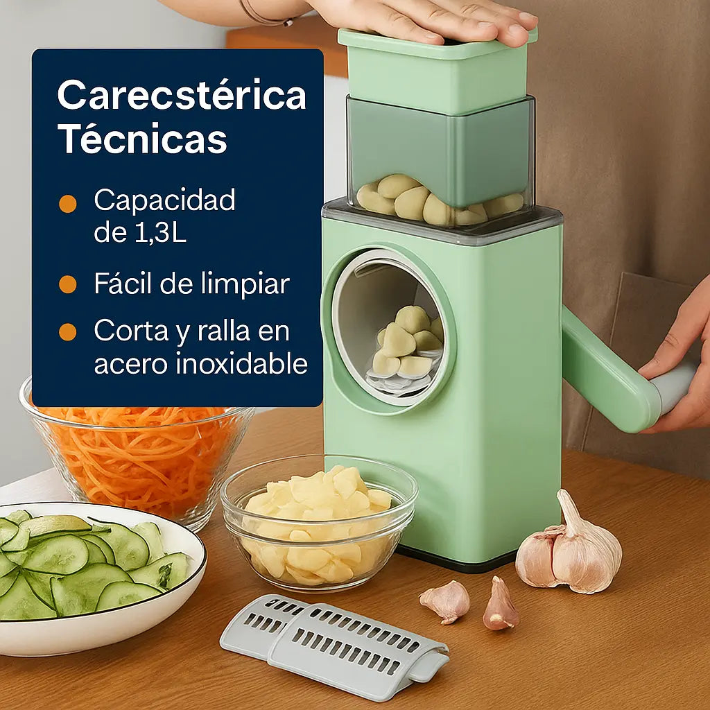 Cortador Multifuncional 3-en-1: cocina rápido y seguro con una sola herramienta.