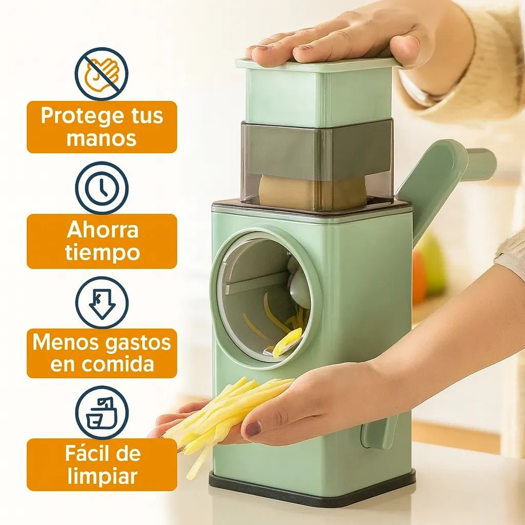 Cortador Multifuncional 3-en-1: cocina rápido y seguro con una sola herramienta.
