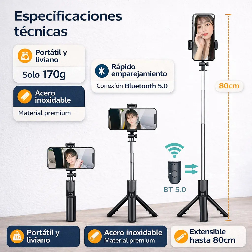 Soporte Multifuncional para Fotos y Videos.