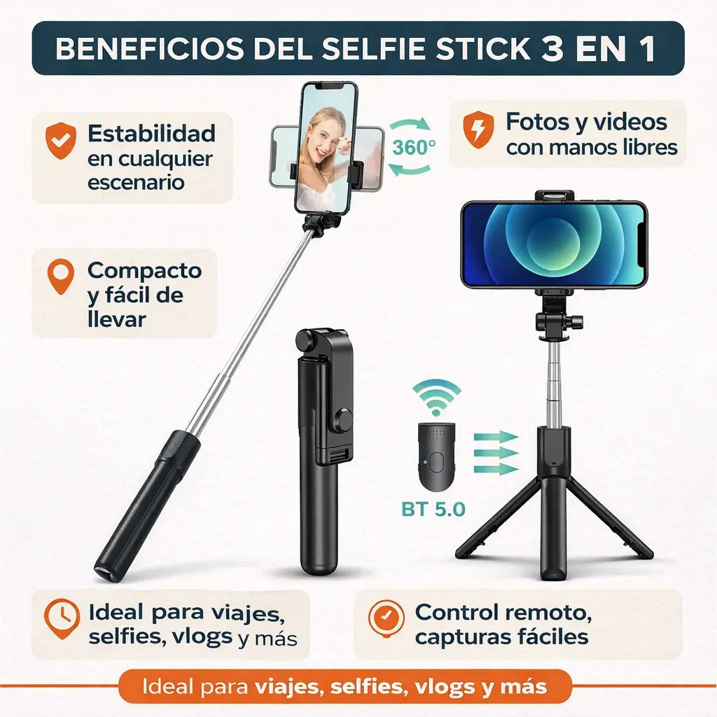 Soporte Multifuncional para Fotos y Videos.