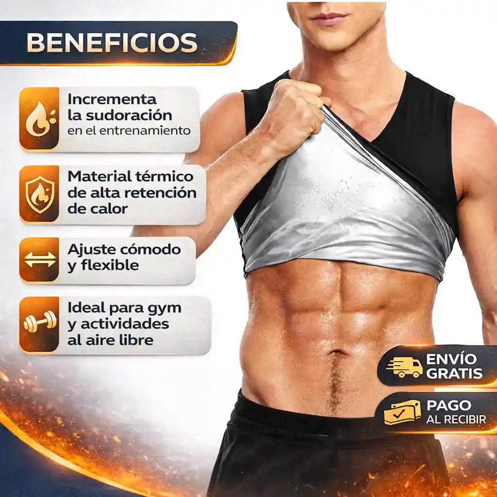Camisa Sauna de Compresión Térmica – Activa tu Sudoración y Ajuste Corporal.