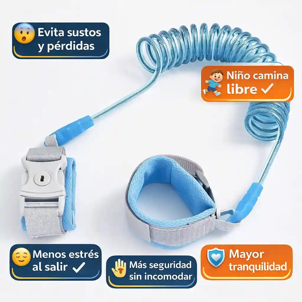 Pulsera de Seguridad para Niños - Más tranquilidad al salir con tu hijo