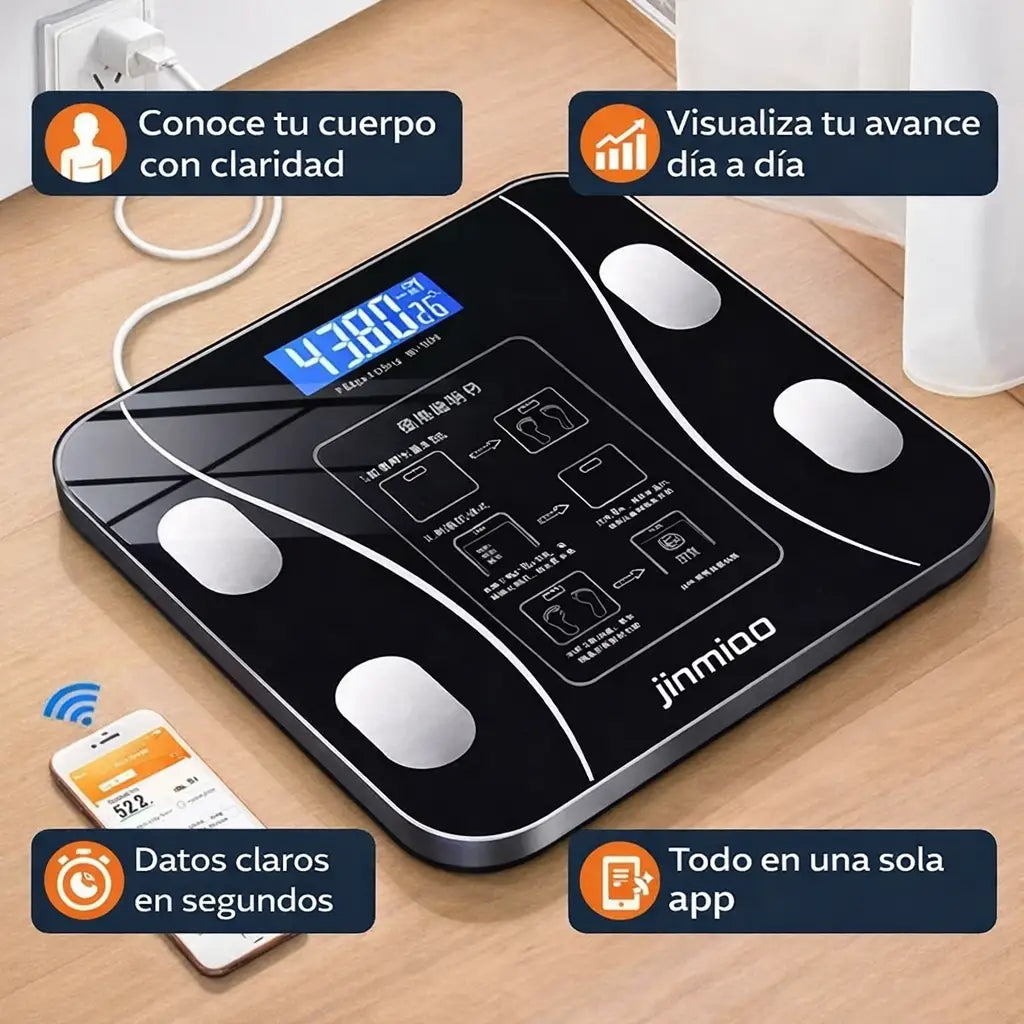 Báscula Inteligente Bluetooth para Controlar tu Progreso Real.