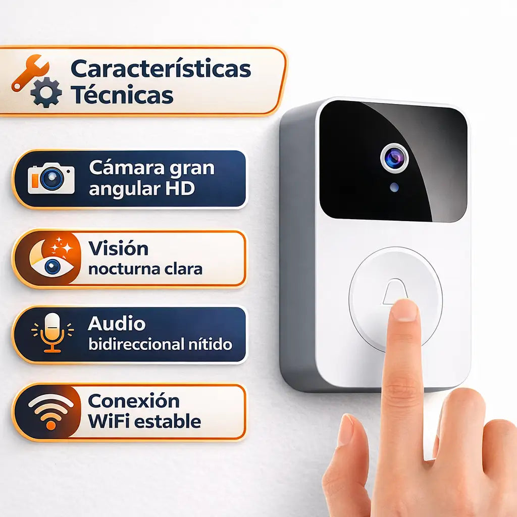 Timbre Inteligente con Cámara y Audio en Vivo.