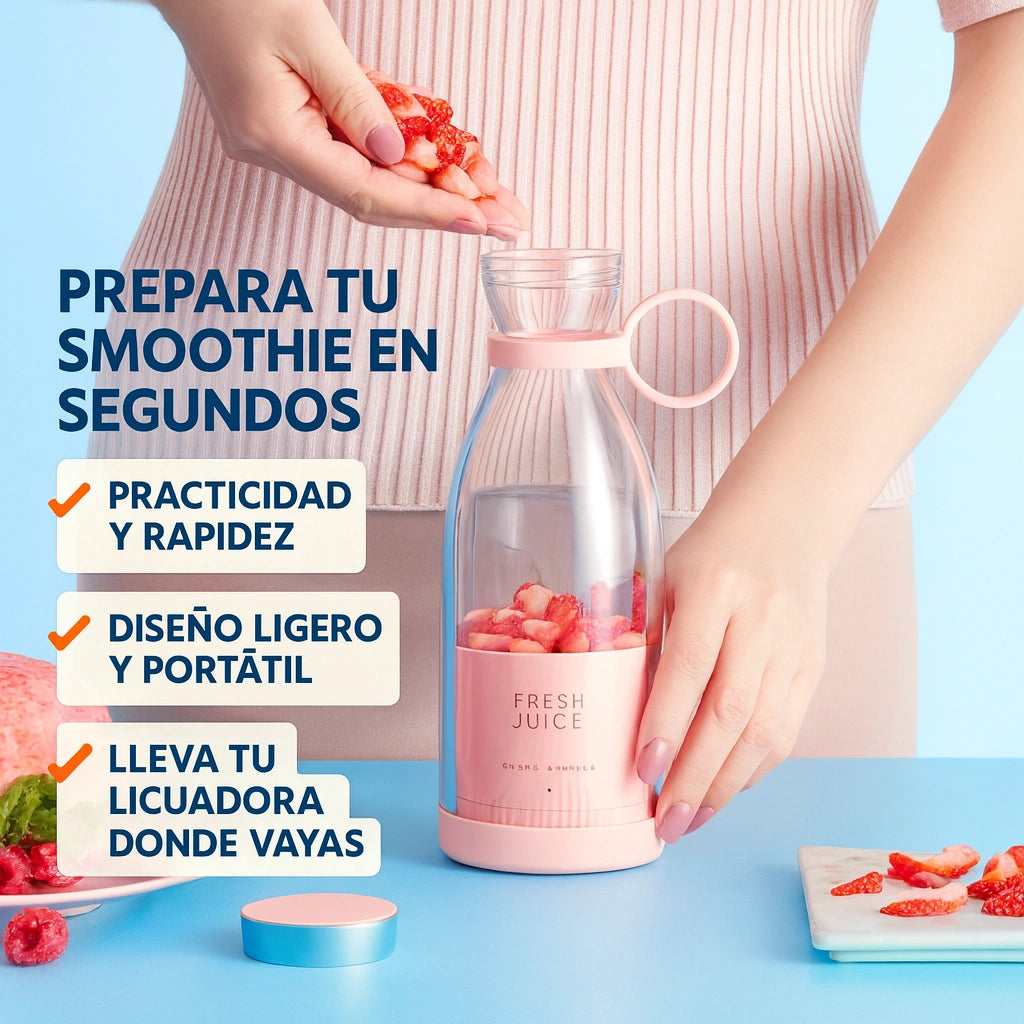Licuadora Mini Portátil USB 350 ml – Batidos frescos donde quieras.