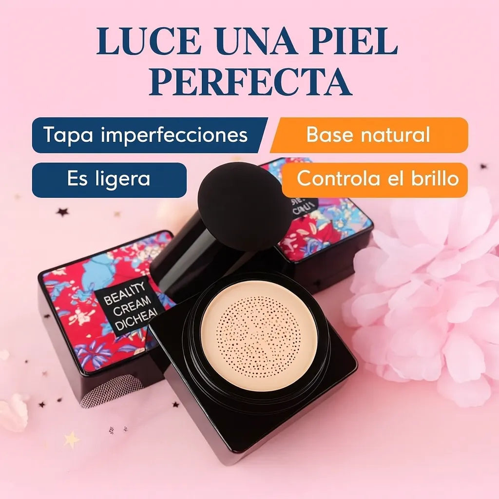 Maquillaje Hidratante GlamBase Tono Natural – Cobertura Perfecta sin sensación pesada.