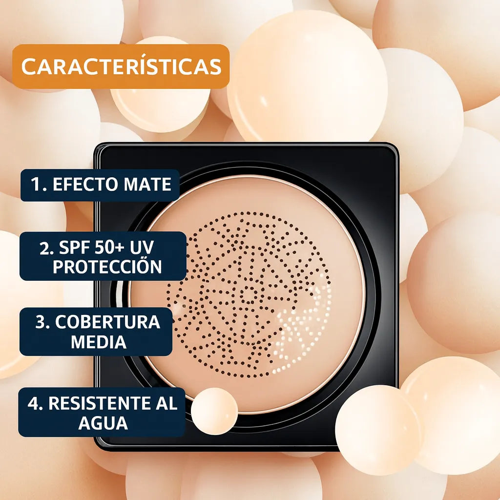 Maquillaje Hidratante GlamBase Tono Natural – Cobertura Perfecta sin sensación pesada.