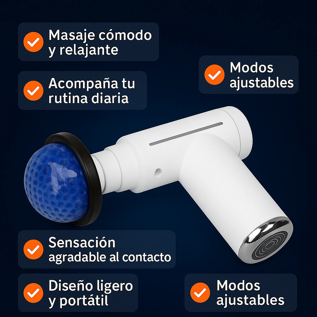 Pistola Masajeadora portátil para tu rutina diaria.