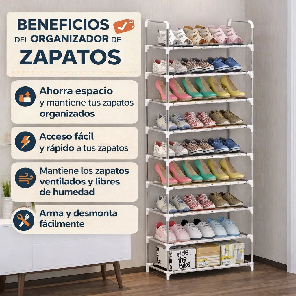 Organizador de Zapatos con 1 a 6 niveles Ajustables.