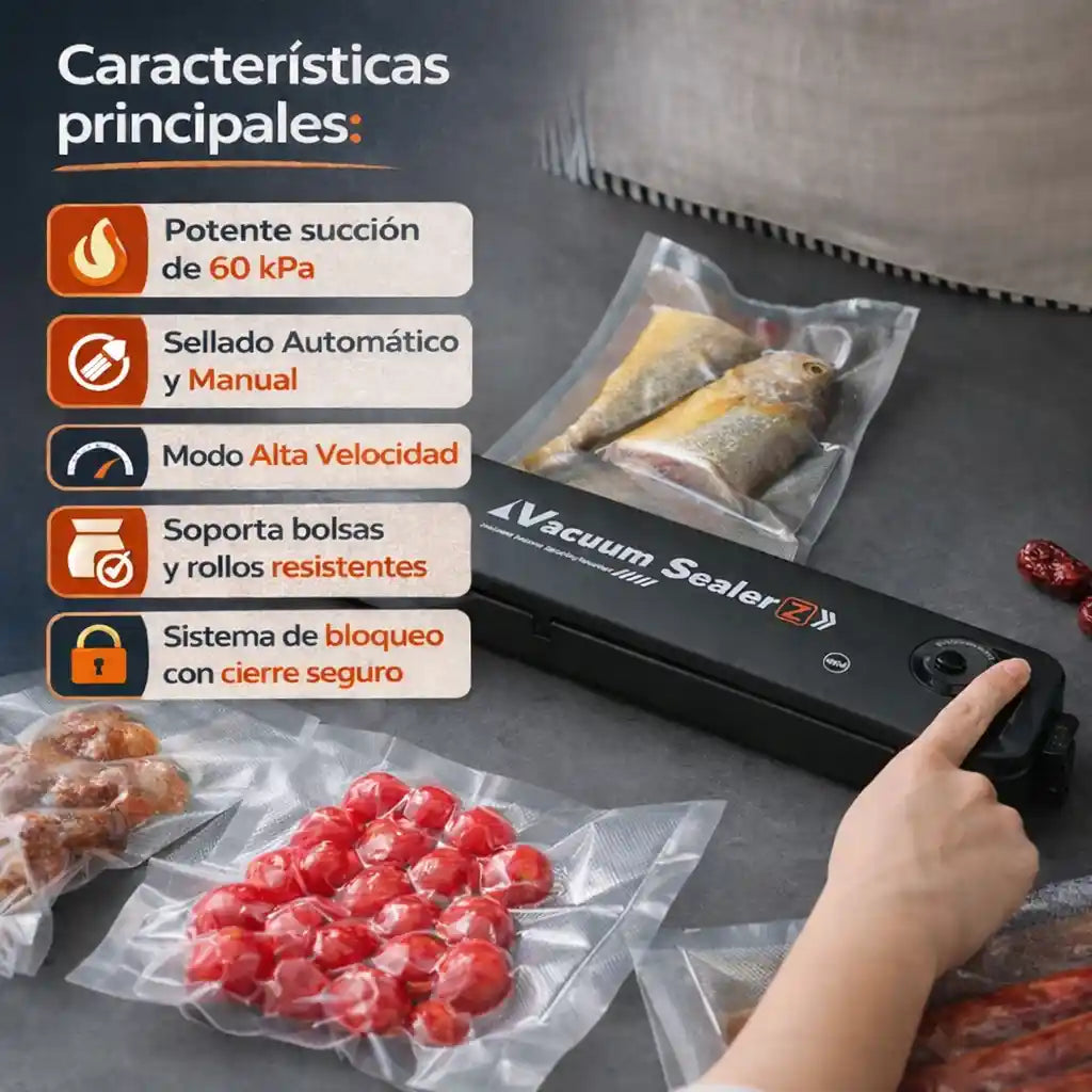 Selladora al Vacío para Conservar Alimento.