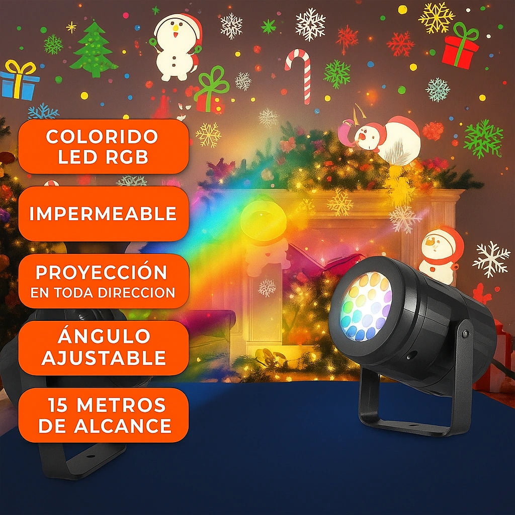 Proyector de Figuras Navideñas - Navidad mágica en segundos