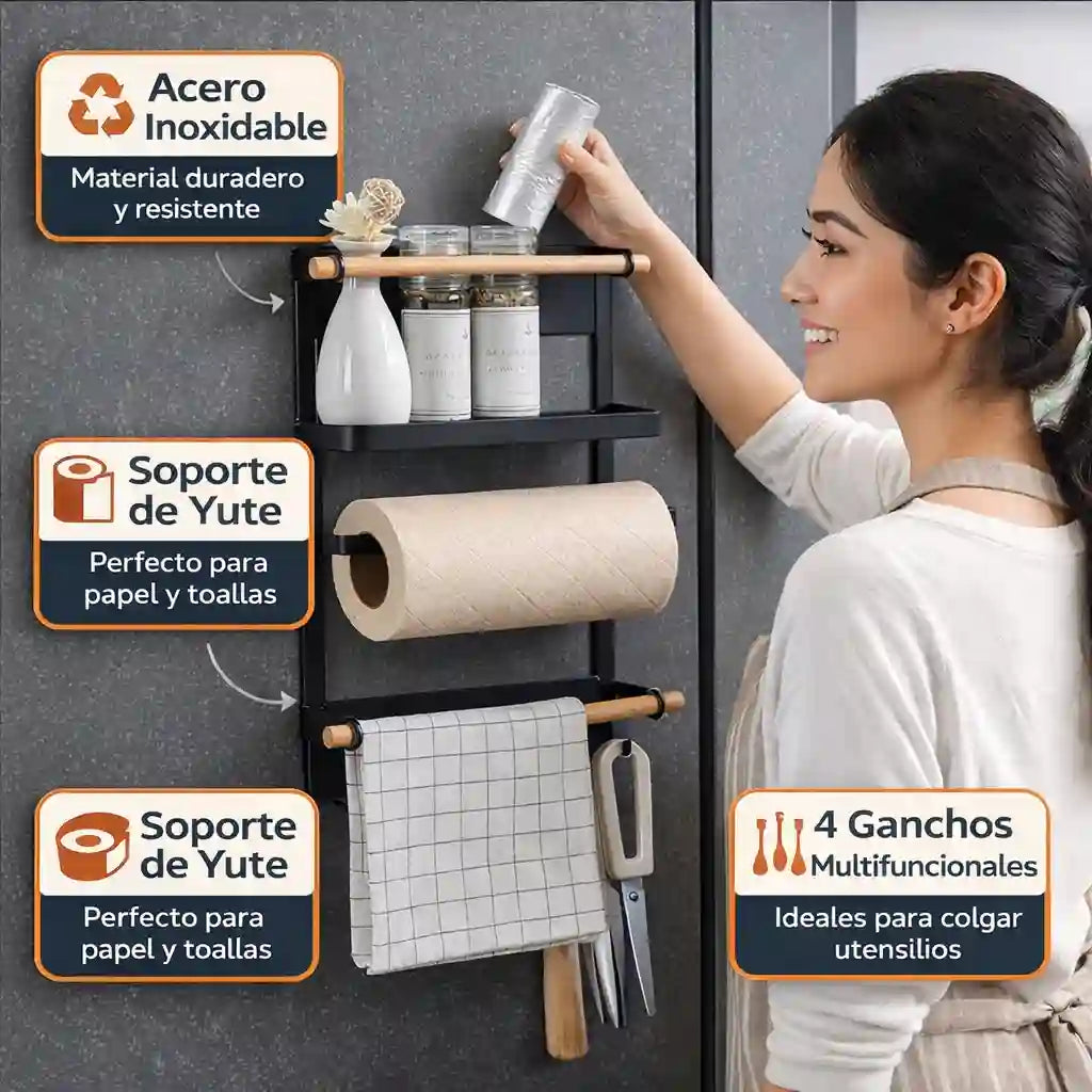 Organizador - Más orden en tu cocina, sin perforar.