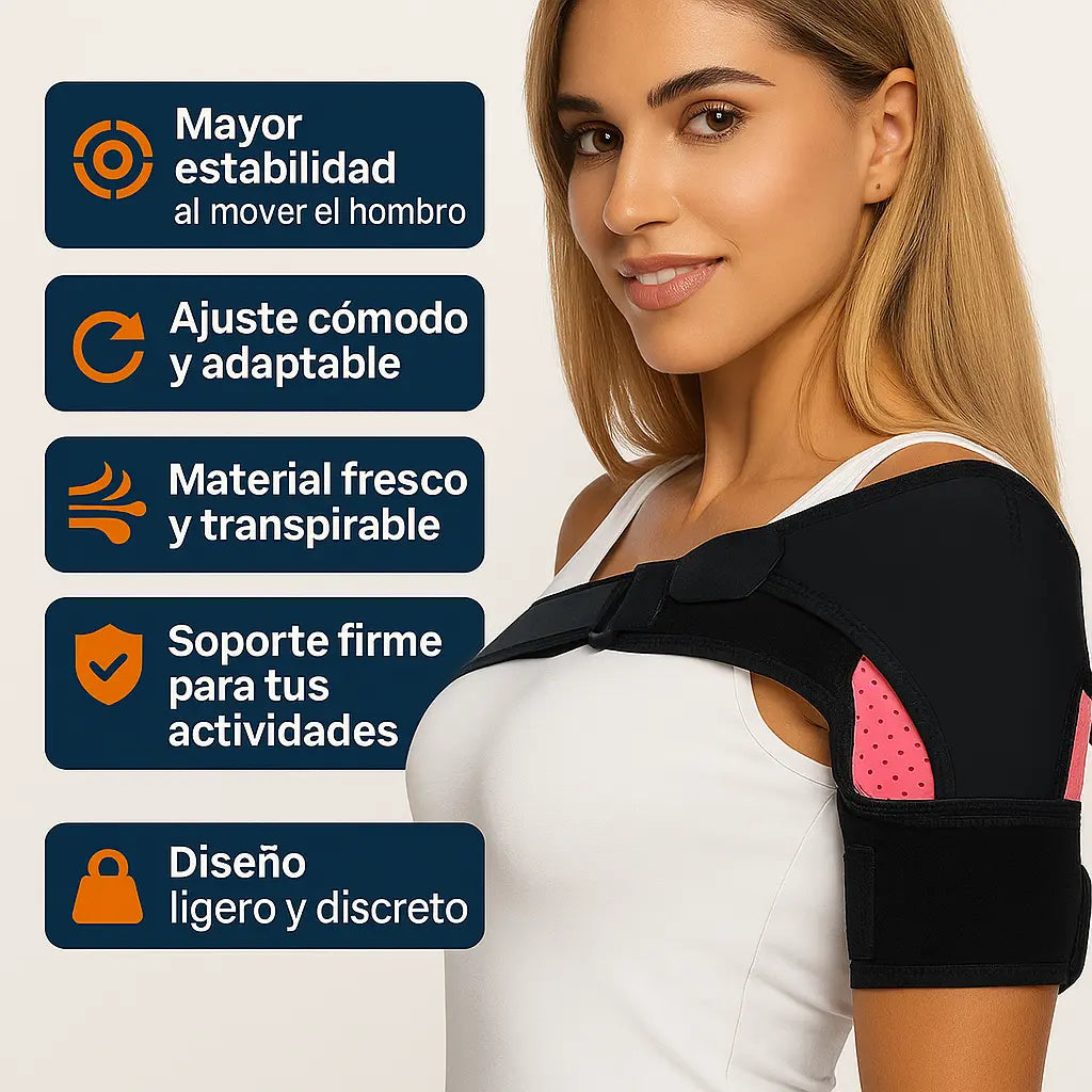Soporte de Hombro Ajustable para Mayor Estabilidad y Comodidad.
