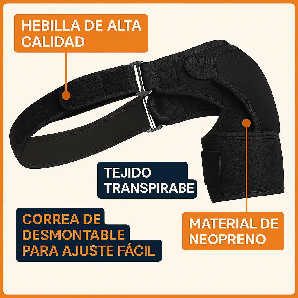 Soporte de Hombro Ajustable para Mayor Estabilidad y Comodidad.
